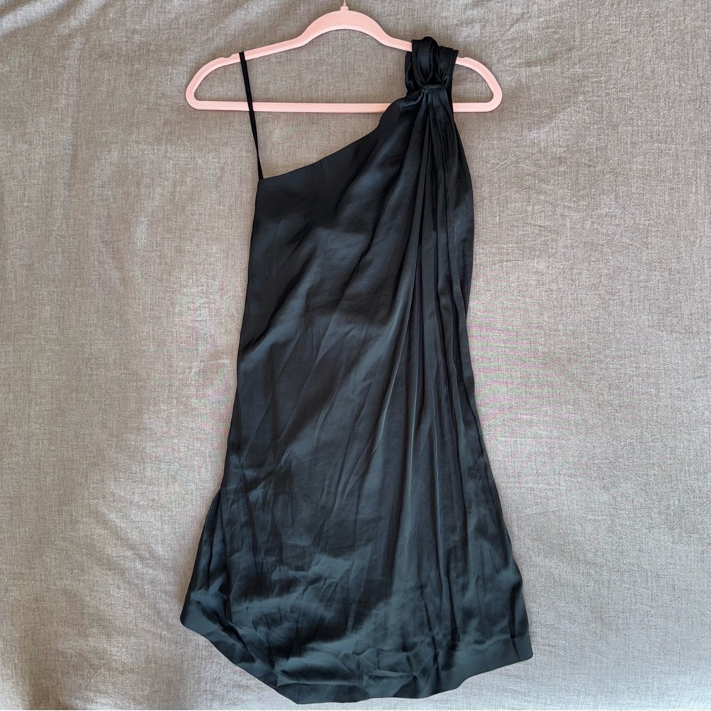 Zadig & Voltaire Raki Deluxe One-Shoulder Black Dress 🖤 NWOT XS
